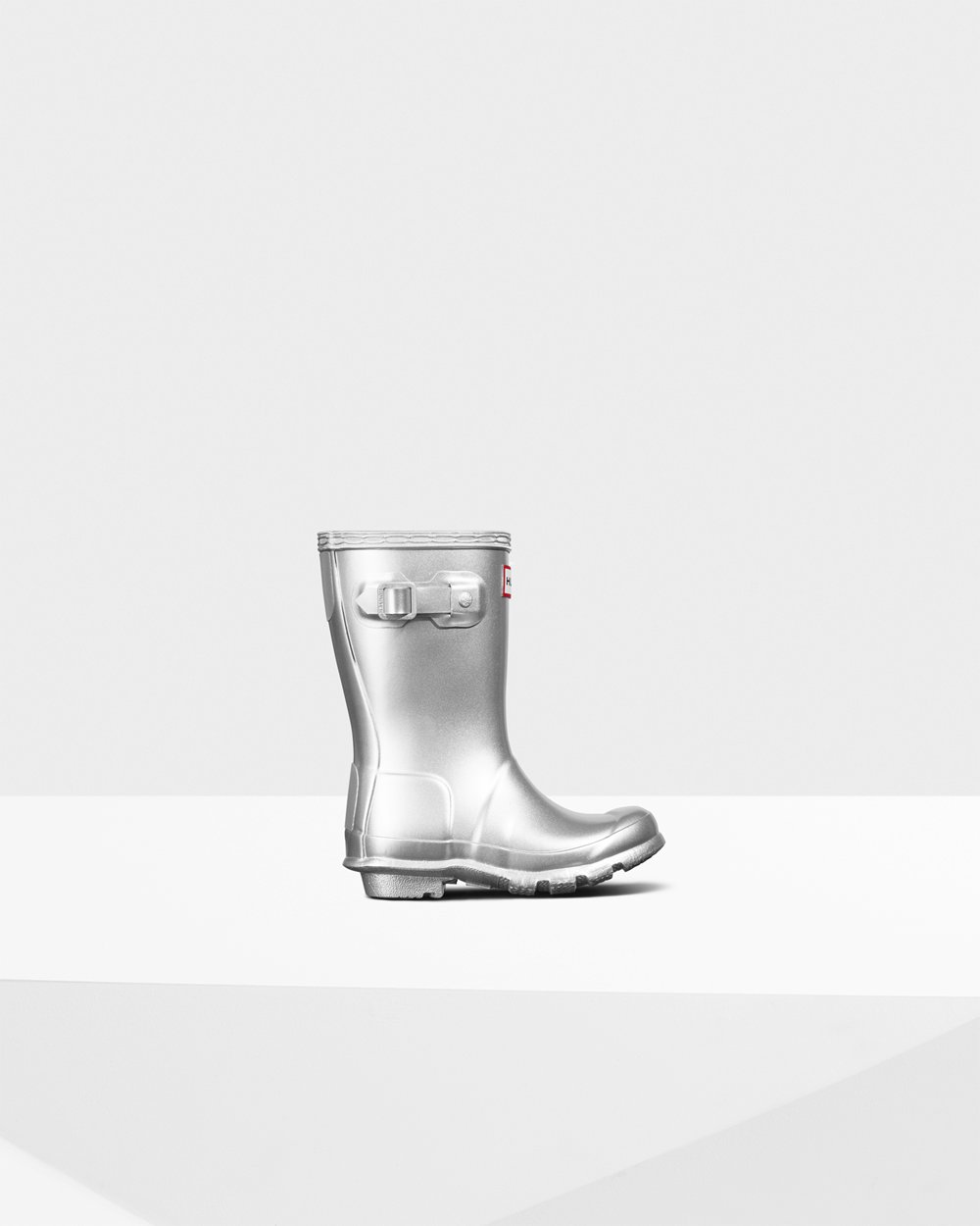 Kids Rain Boots - Hunter Original Little Metallic (03UJZMXSN) - Silver
